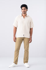 Relaxed Fit Stripe Casual Shirt