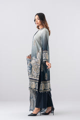 Smart Fit Embroidered Three-Piece Lawn with Silk Dupatta