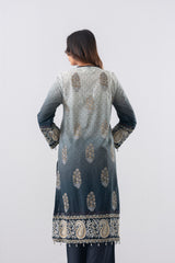 Smart Fit Embroidered Three-Piece Lawn with Silk Dupatta