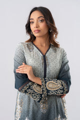 Smart Fit Embroidered Three-Piece Lawn with Silk Dupatta