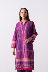 Long-Length Printed Relaxed Fit Lawn with Chiffon Dupatta