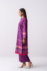 Long-Length Printed Relaxed Fit Lawn with Chiffon Dupatta