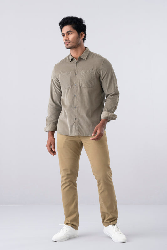 Regular Fit Corduroy Casual Shirt
