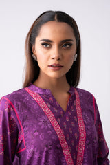 Long-Length Printed Relaxed Fit Lawn with Chiffon Dupatta