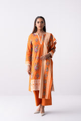 Smart Fit Embroidered Three-Piece Lawn with Cotton Dupatta