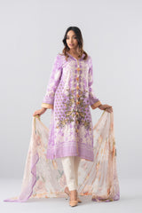 Smart Fit Digital Printed Two-Piece Lawn with Chiffon Dupatta