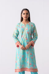 Long-Length Smart Fit Three Piece Lawn with Organza Dupatta