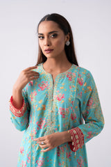 Long-Length Smart Fit Three Piece Lawn with Organza Dupatta