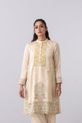 Relaxed Fit Embroidered Silk Ethnic Kurta