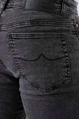 Tapered Fit Black Jeans