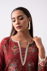 Smart Fit Embroidered Three-Piece Lawn with Cotton Dupatta