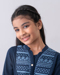 Junior Girls' Modal Embroidered Ethnic Top (10-14 Years)