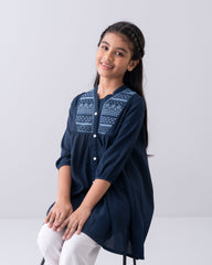 Girls' Modal Embroidered Ethnic Top (2-4 Years)