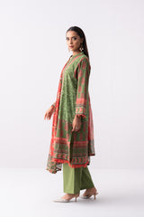 Long-Length Printed Relaxed Fit Lawn with Chiffon Dupatta