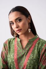 Long-Length Printed Relaxed Fit Lawn with Chiffon Dupatta