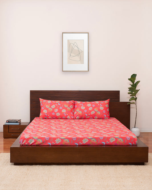 King-Size Bed Sheet - Multicolor Paisley