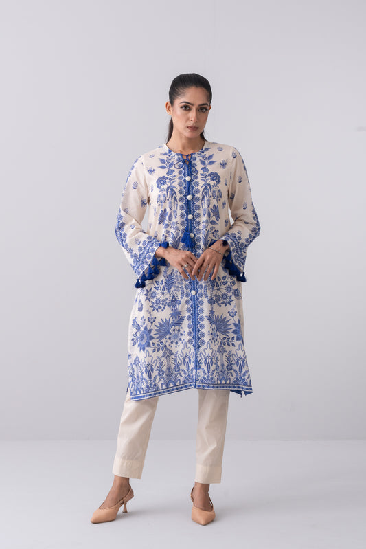 Digital Printed One Piece Lawn Kurta