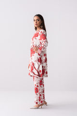 Short-Length Smart Fit Printed Two-Piece Viscose Ethnic Set