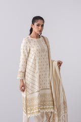 Metallic Printed Two Piece Lawn Salwar Kameez Suit