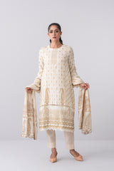 Metallic Printed Two Piece Lawn Salwar Kameez Suit