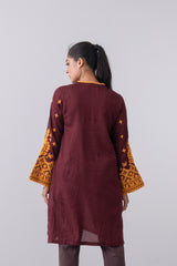 Relaxed Fit Embroidered Jacquard Cotton Lawn Kurta