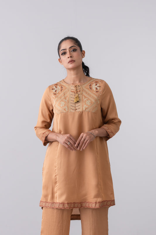 Smart Fit Short-Length Silk Ethnic Kurti