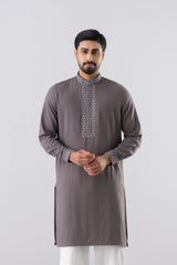 Regular Fit Embroidered Blended Fabric Formal Panjabi