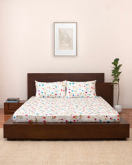 Queen-Size Bed Sheet - Multi Floral