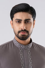 Regular Fit Embroidered Blended Fabric Formal Panjabi