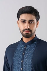 Regular Fit Embroidered Blended Fabric Formal Panjabi