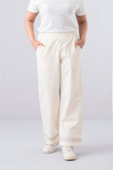 Relaxed Fit Embroidered Bottom - Mystika