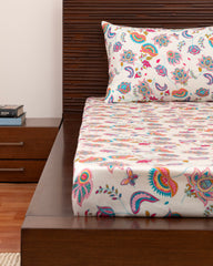 King-Size Bed Sheet - Multicolor Paisley
