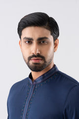 Regular Fit Embroidered Blended Fabric Formal Panjabi