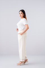 Relaxed Fit Embroidered Bottom - Mystika