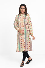 Tribal-Printed Long Shirt - Mystika