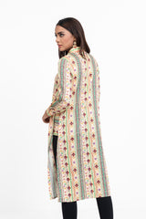 Tribal-Printed Long Shirt - Mystika