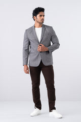 Yarn-Dyed Dobby Checkered Blazer