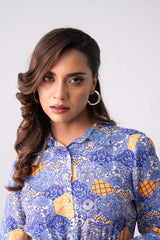 Regular Fit Tiered Long Dress - Mystika