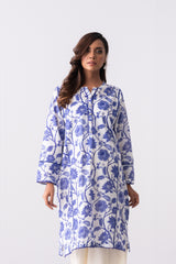 Mid-Length Relaxed Fit Printed Lawn Kurta