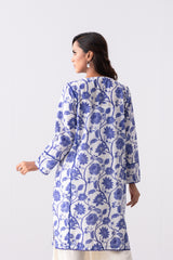 Mid-Length Relaxed Fit Printed Lawn Kurta