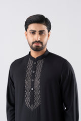 Regular Fit Embroidered Blended Fabric Formal Panjabi