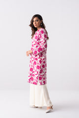 Mid-Length Relaxed Fit Printed Lawn Kurta