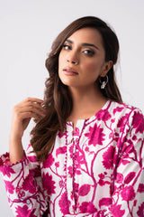 Mid-Length Relaxed Fit Printed Lawn Kurta