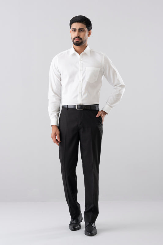 Slim Fit Solid Dyed Dobby Weave Templeton Formal Shirt