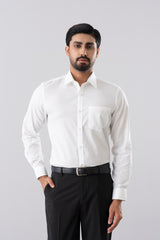 Slim Fit Solid Dyed Dobby Weave Templeton Formal Shirt