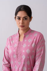 Relaxed Fit Embroidered Three-Piece Formal Lawn