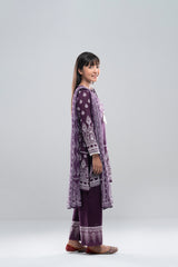 Smart Fit Printed Three-Piece Princess Lawn with Chiffon Dupatta (10-14 Years)