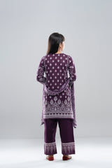 Smart Fit Printed Three-Piece Princess Lawn with Chiffon Dupatta (10-14 Years)