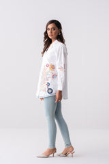 Oversized Jacquard Cotton Casual Shirt