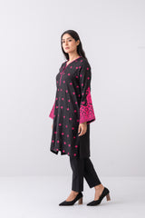 Relaxed Fit Embroidered Jacquard Cotton Lawn Kurta